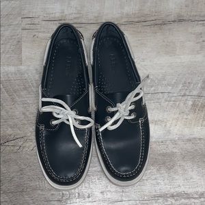 L.L. bean leather boat shoes.